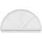 Ekena Millwork Half Round 3 Spoke Architectural Grade PVC Combination Pediment, 70"W x 41-3/4"H x 2-3/4"P PEDPC070X420HRO03 - alternate 2